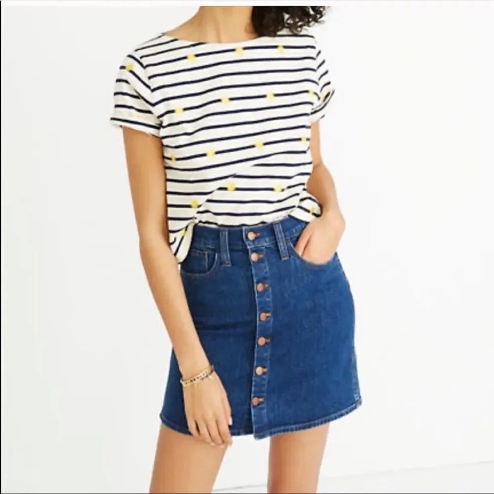 MADEWELL | Arroyo Denim Button Front Fitted Jean Mini Skirt Women’s Size 23
